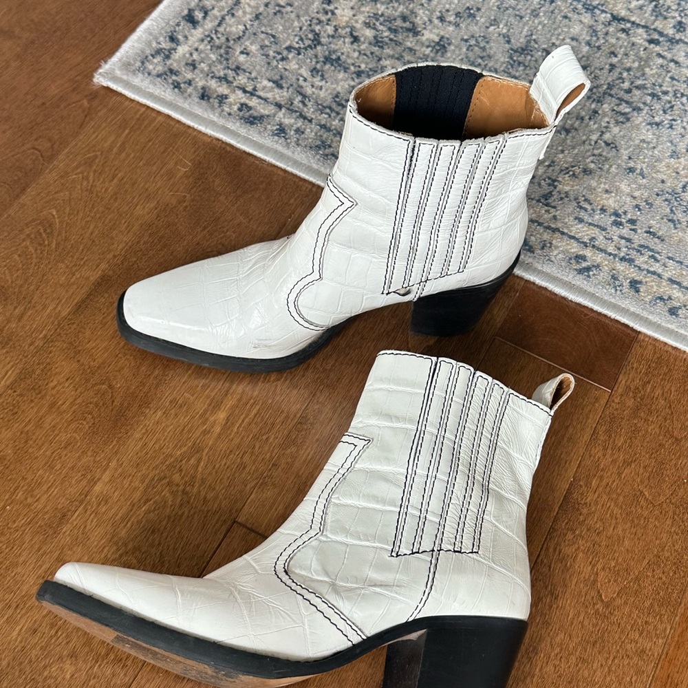 Ganni Cowboy Western Booties